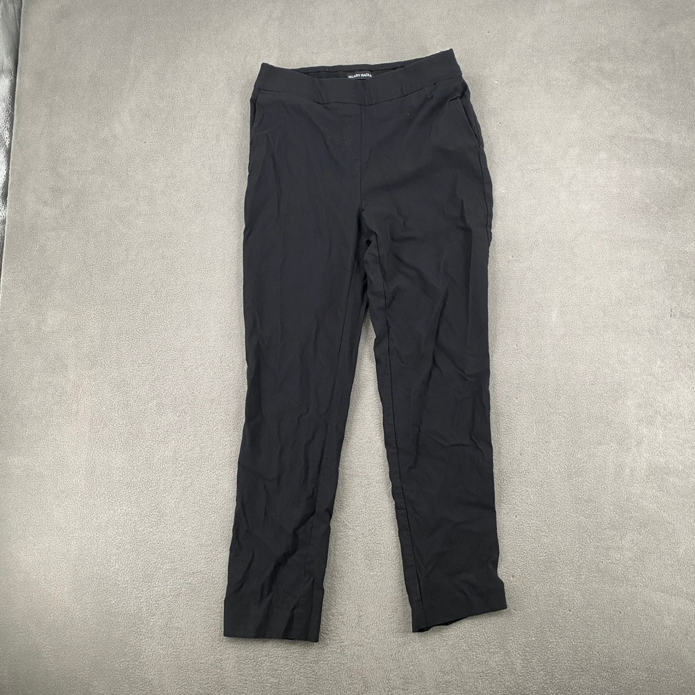 Hilary Radley Black Pull On Tapered Leg Dress Pants Small D4598-E2247
